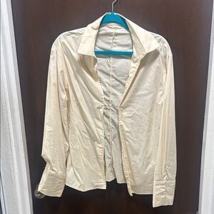 Cream Silver Chain Shirt